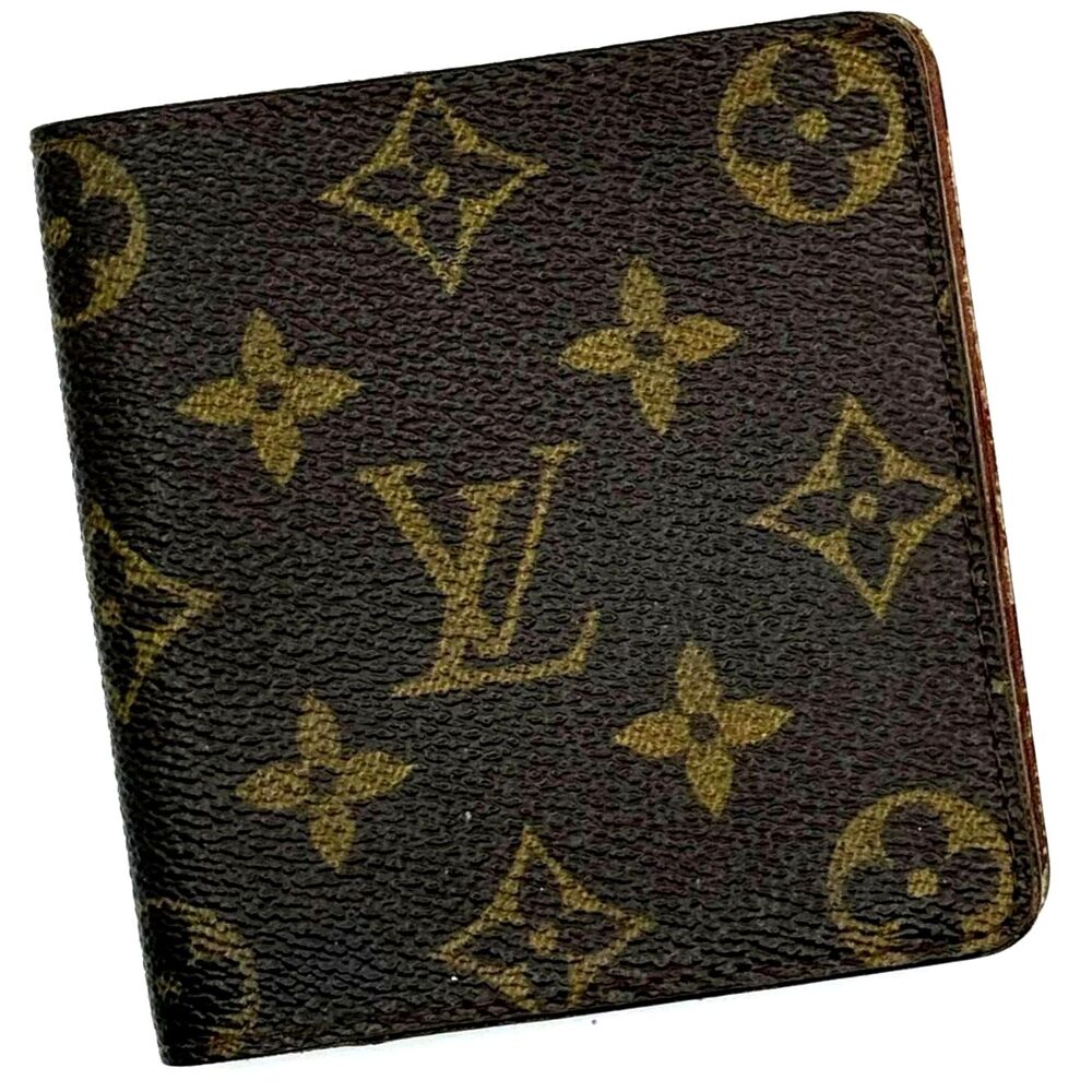 Louis Vuitton Vintage Monogram Men's Bifold Wallet ID Card Slots Authentic